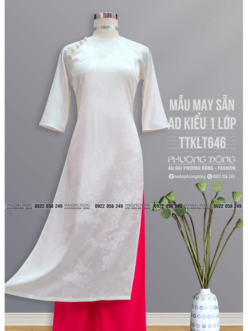 Áo Dài Phom Trẻ Gấm Lụa Phom Suông TTKLT645